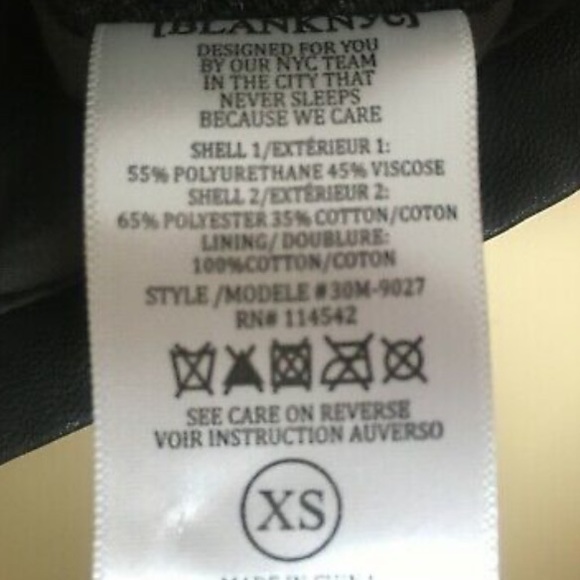 ⭐️BLANK NYC⭐️VINTAGE Waterfall Drape front Vegan Faux Moto Zip Jacket Size: XS - Picture 9 of 11